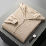 Luxe Caruso Kasjmier Hoodie met Rits: Ultrazacht, Lichtgewicht & Stijlvol Comfort