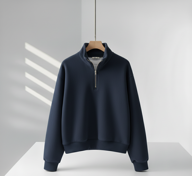ZIPPED™ Urban Puff Quarter-Zip Sweat