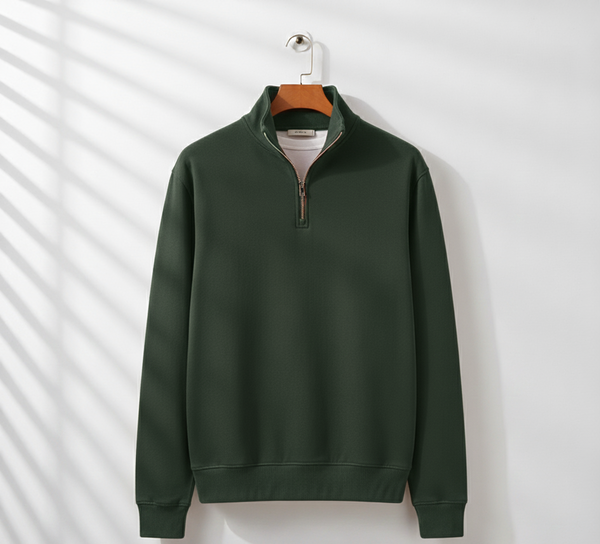 ZIPPED™ Urban Puff Quarter-Zip Sweat