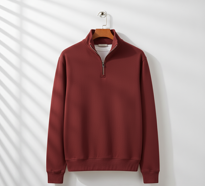 ZIPPED™ Urban Puff Quarter-Zip Sweat