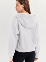 Dames Oversized Halve Rits Fleece Sweater met Zakken - Comfortabel & Trendy