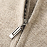 Luxe Caruso Kasjmier Hoodie met Rits: Ultrazacht, Lichtgewicht & Stijlvol Comfort