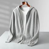 Luxe Caruso Kasjmier Hoodie met Rits: Ultrazacht, Lichtgewicht & Stijlvol Comfort