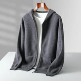 Luxe Caruso Kasjmier Hoodie met Rits: Ultrazacht, Lichtgewicht & Stijlvol Comfort